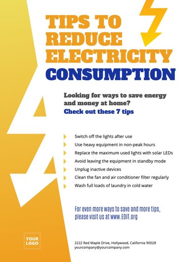 Customize energy conservation poster templates