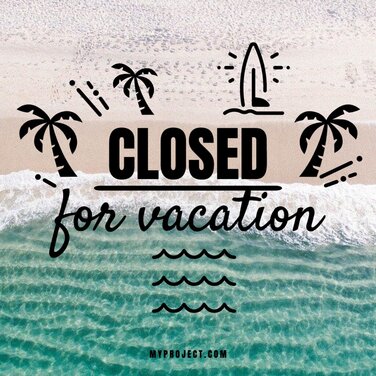 Edytuj swój znak zamknięte na wakacje