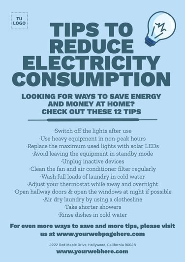 Edit an energy saving poster