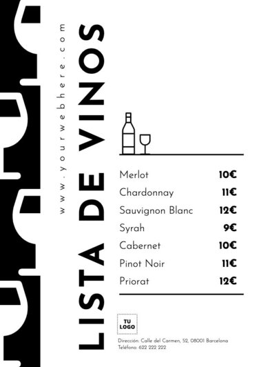 Editar una carta de vinos