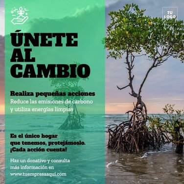 Edita un diseño de cambio climático