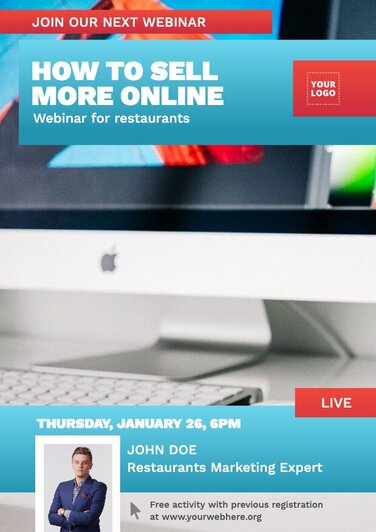 Edit a webinar template