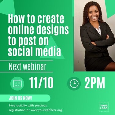 Edit a webinar template