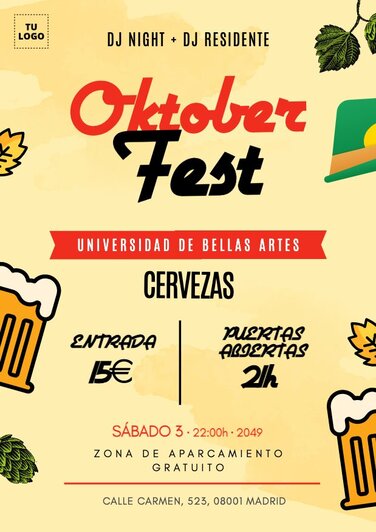 Editar un cartel para Oktoberfest