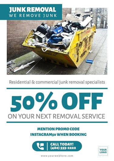 Free Junk Removal Service Flyer Templates