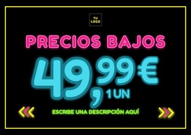 Edita un cartel de oferta para imprimir