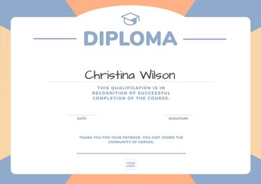 Créer mon diplôme ou mon certificat