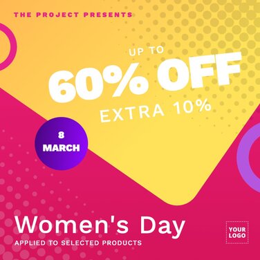 Edit a Women's Day template