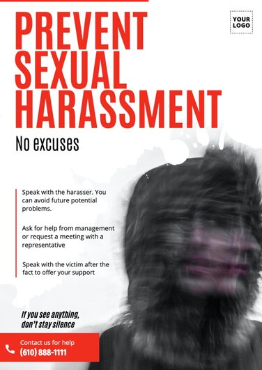 Éditer une affiche contre le harcèlement au travail