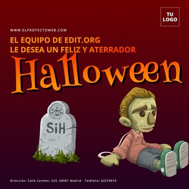 Editar una plantilla de Halloween