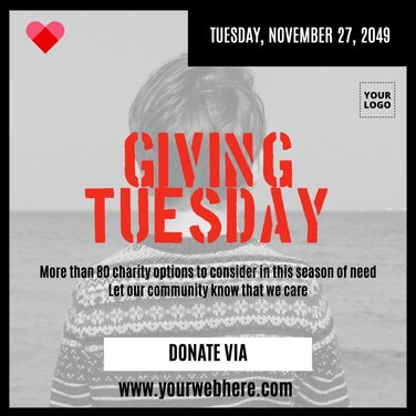 Editable Giving Tuesday banners & flyers