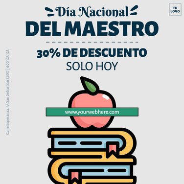 Edita un diseño para el Día del Maestro