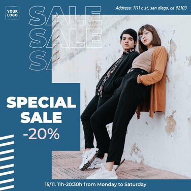 Edit a spring sale template