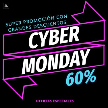 Personaliza tu banner para Cyber Monday
