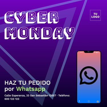 Personaliza tu banner para Cyber Monday
