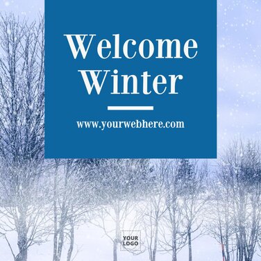 Editable images to welcome the First Day of Winter