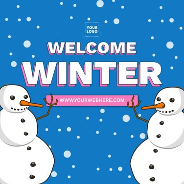 Edit a Hello Winter template