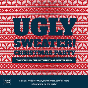 Edit an Ugly Sweater Day invitation