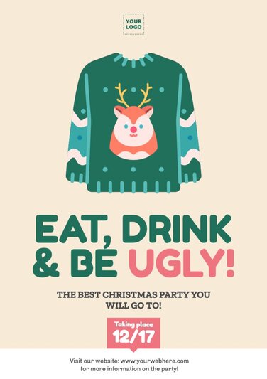 Edit an Ugly Sweater Day invitation