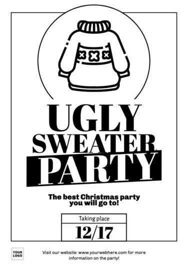 Edit an Ugly Sweater Day invitation