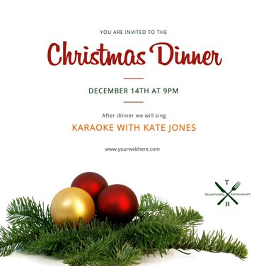 Edit a Christmas invitation design