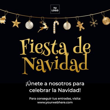 Edita una invitación de Navidad
