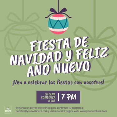 Edita una invitación de Navidad
