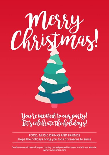Edit a Christmas invitation design