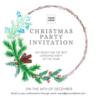 Edit a Christmas invitation design