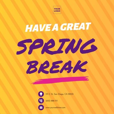 Edit a Spring Break template