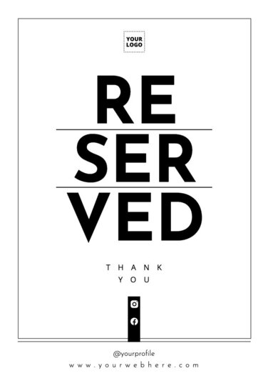 Edit a reservation sign