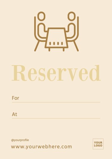 Edit a reservation sign