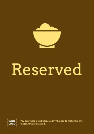 Edit a reservation sign