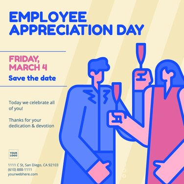 Create online an Employee Appreciation Day card