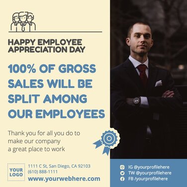 Create online an Employee Appreciation Day card