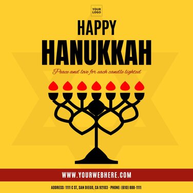 Hanukkah templates to customize online