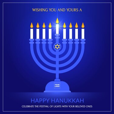 Hanukkah templates to customize online