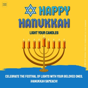 Hanukkah templates to customize online