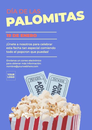 Edita un diseño para el Día de las Palomitas