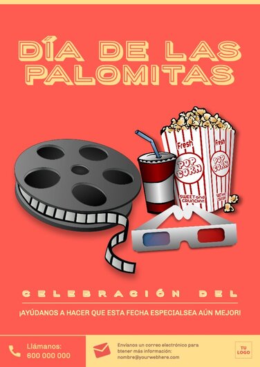 Edita un diseño para el Día de las Palomitas
