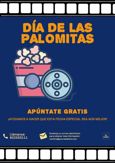 Edita un diseño para el Día de las Palomitas