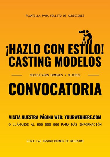Edita un diseño para castings y audiciones