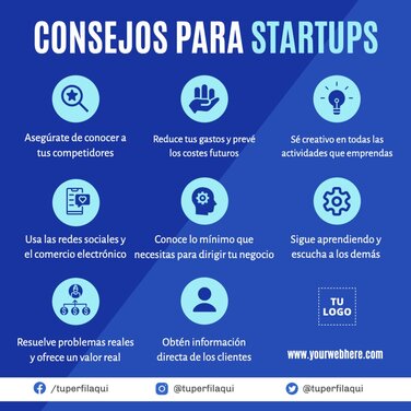 Edita un diseño con consejos para negocios