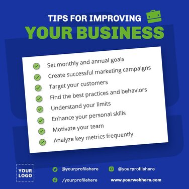 Edit a design with business tips