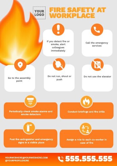 Bearbeite ein Brandschutz Poster
