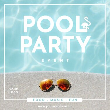 Pool Party invitation and flyer templates