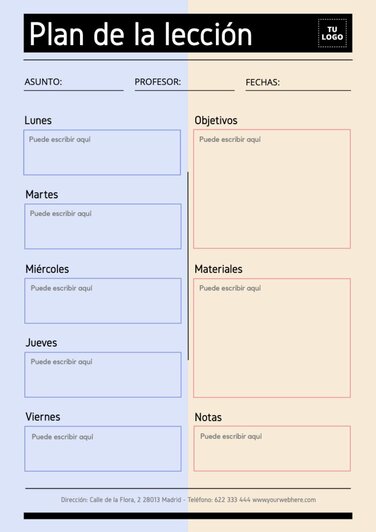 Plantillas De Planificadores De Clases Editables E Imprimibles