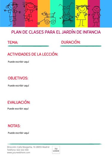 Plantillas de planificadores de clases editables e imprimibles