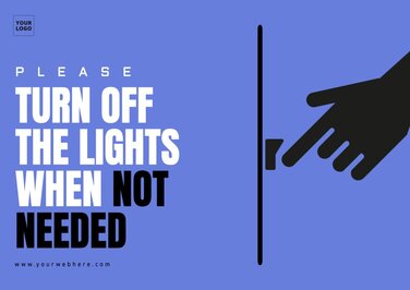 Edit turn off the light signage