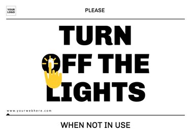 Edit turn off the light signage